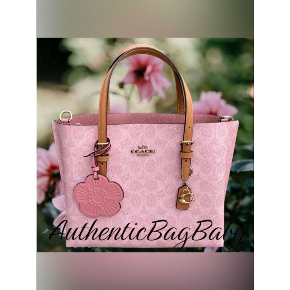 Coach Mollie Tote Bag 25 Powder Pink Purse